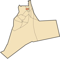 خريطة ولاية ورقلة، تبين موقع دائرة تقرت