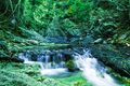 Flowing river on the slopes of Mount Fengari