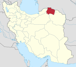 Location of North Khorasan Province in Iran