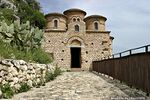 A Byzantine-style church in red brick