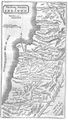 1844 map of the Druze province, showing the Nahr al-Kalb as the northern boundary of the Druze district