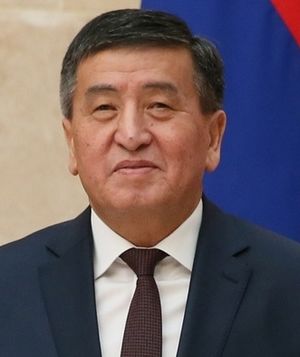 Sooronbay Jeenbekov at the Eurasian Intergovernmental Council meeting, 7 March 2017.jpg