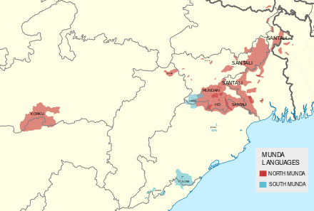 Munda languages map.svg