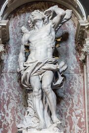Santa Maria degli Scalzi (Venice) - Cappella Venier - Saint Sebastian by Bernardo Falconi.jpg