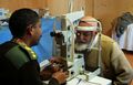 An eye check at the Egyptian Field Hospital, Bagram.jpg