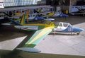 Fouga CM170R Magister T-24 1721 of the Brazilian Air Force's Esquadrilla da Fumaca at Rio Santos Dumont Airport in 1972.