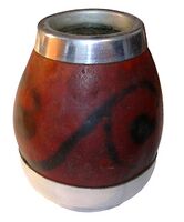 Calabash gourd, Lagenaria siceraria, used for drinking mate