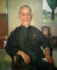 Portrait of Madam Cheng (1941), oil on board, Xu Beihong