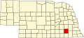 State map highlighting Saline County