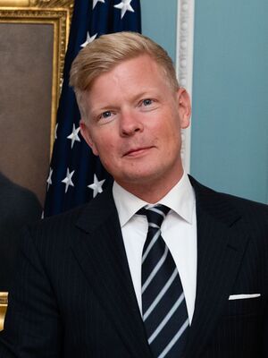 Hans Grundberg at the U.S. Department of State in Washington, D.C., on May 15, 2023 - UN Special Envoy for Yemen Grundberg - 52901121028 (cropped).jpg