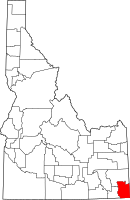 Map of Idaho highlighting بير ليك