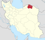 موقع ش. خراسان في إيران