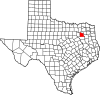 State map highlighting Van Zandt County