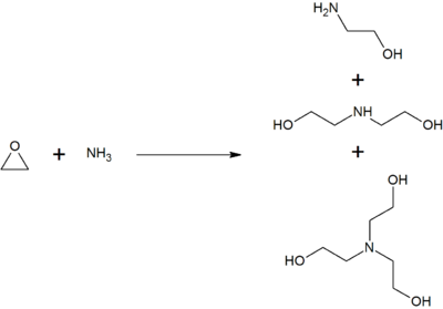 Reaction of ethylene oxide with ammonia.png