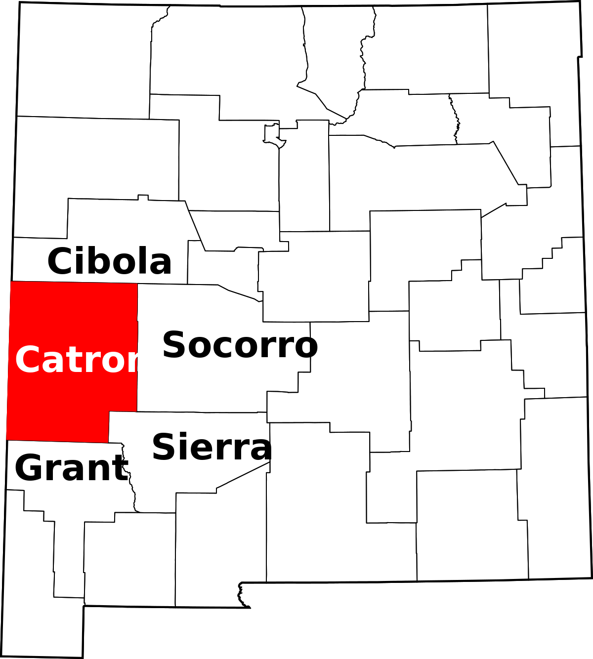 ملفmap Of New Mexico Highlighting Catron Countysvg المعرفة 