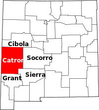 Map of New Mexico highlighting كاترون