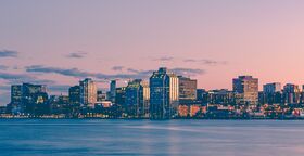 Halifax Harbour Sunset Skyline, Nova Scotia (24237034620).jpg