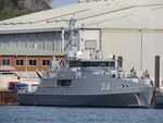 An as yet unnamed Cape-class patrol boat at Austal shipyards in Henderson, Western Australia