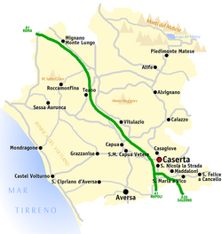 Map of the Province of Caserta