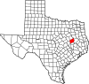 State map highlighting Leon County