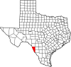 State map highlighting Maverick County