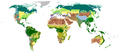 Terrestrial biomes classified by vegetation.