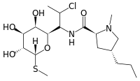 Clindamycin skeletal.svg