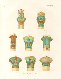 Illustration of various types of capitals, by Karl Richard Lepsius