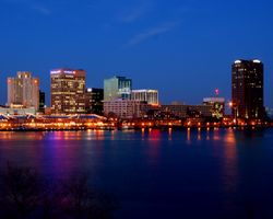 Downtown Norfolk as seen from Portsmouth.