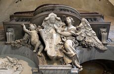 Ercole antonio raggi, cantoria dell'organo di santa maria del popolo (sx), su dis. del bernini, 1656-57, 01.jpg