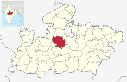 Location of Vidisha district in Madhya Pradesh