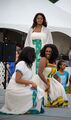 Tigrinya women dancing in traditional zurias in Eritrea