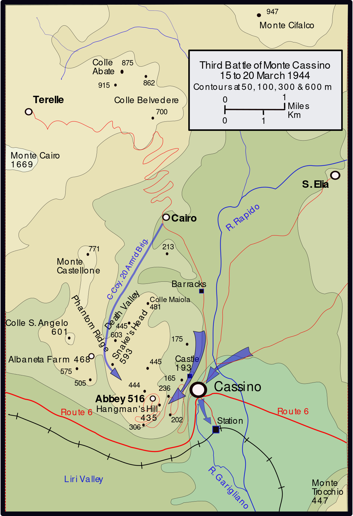 Битва под монте кассино карта