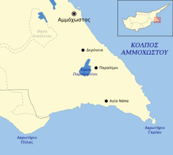 Deryneia and surrounding area