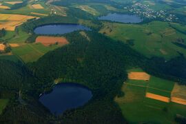 Three maars in Germany