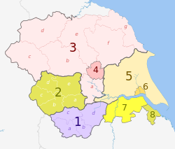 Yorkshire and the Humber counties 2009 map.svg