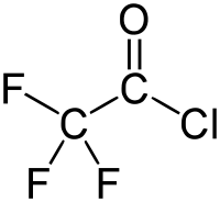 Trifluoroacetyl chloride.svg