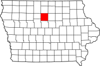 Map of Iowa highlighting