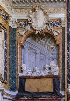 Santa Maria della Vittoria, Rome - Cornaro chapel - sculptured spectators (right).jpg
