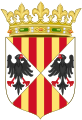 Arms of the Aragonese Kings of Sicily(Crowned).svg