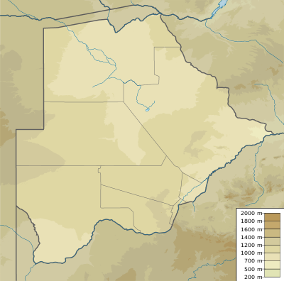 Botswana physical map.svg