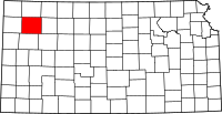 Map of Kansas highlighting توماس