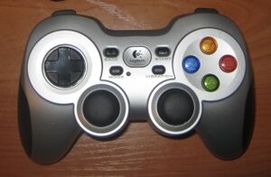 A picture of Logitech F710, the game controller used aboard the Titan