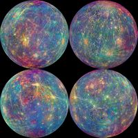 MASCS spectral scan of Mercury's surface.