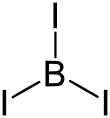 Boron triiodide.svg