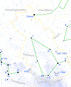 Location of Beta Cephei