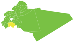 موقع ناحية الكسوة في محافظة ريف دمشق