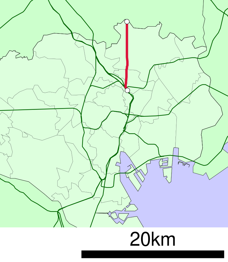 ملف Nippori Toneri Liner Linemap Svg المعرفة