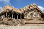 A highly decorated stone Hindu temple