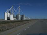 Grain silos, a common sight on the High Plains. (2009)